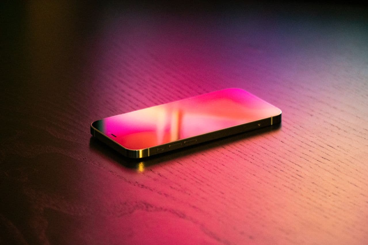A modern smartphone showing apps for maps, messages, photos, and learning
